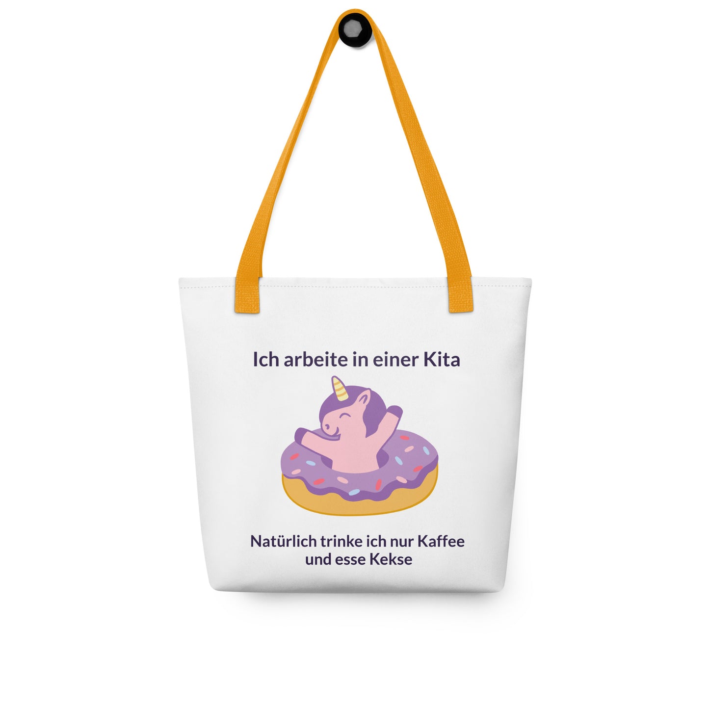 Stofftasche "Ich arbeite in einer Kita - Natürlich trinke ich nur Kaffee und esse Kekse"